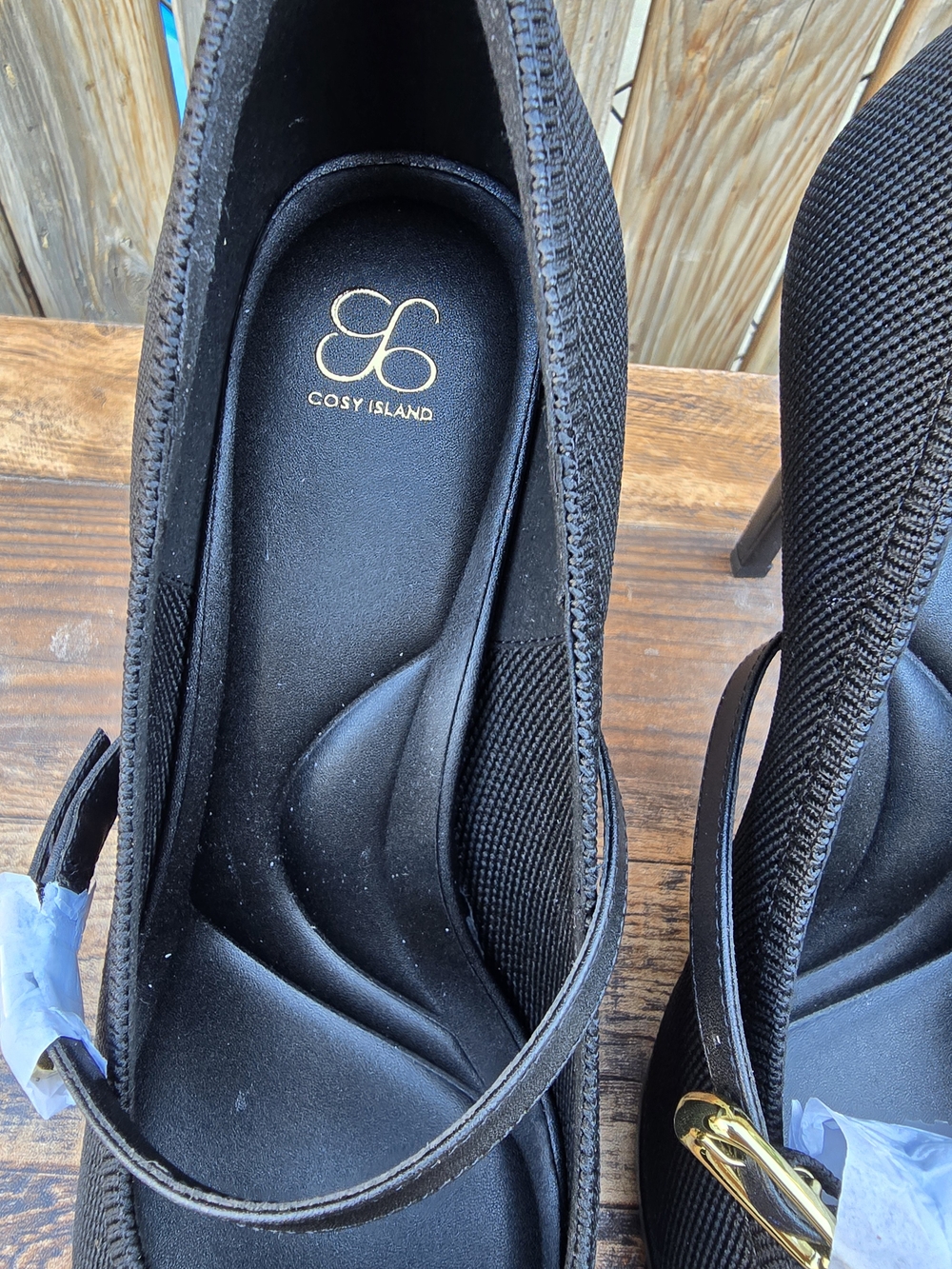 Cozy Island Comfy Black Pointed Toe Heels Shoes Size 9.5 - Picture 7 of 13